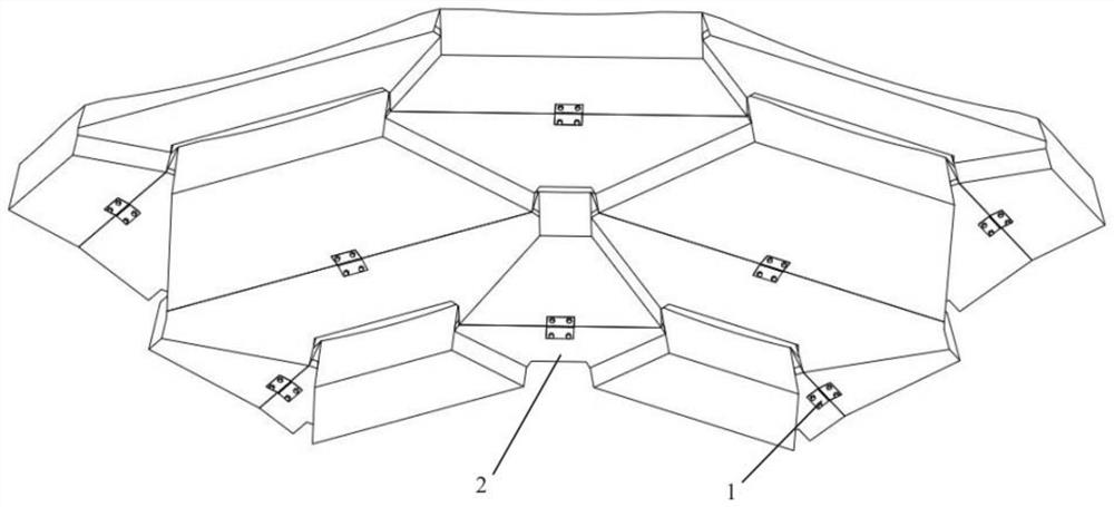 Single-degree-of-freedom paraboloid type foldable and unfoldable array