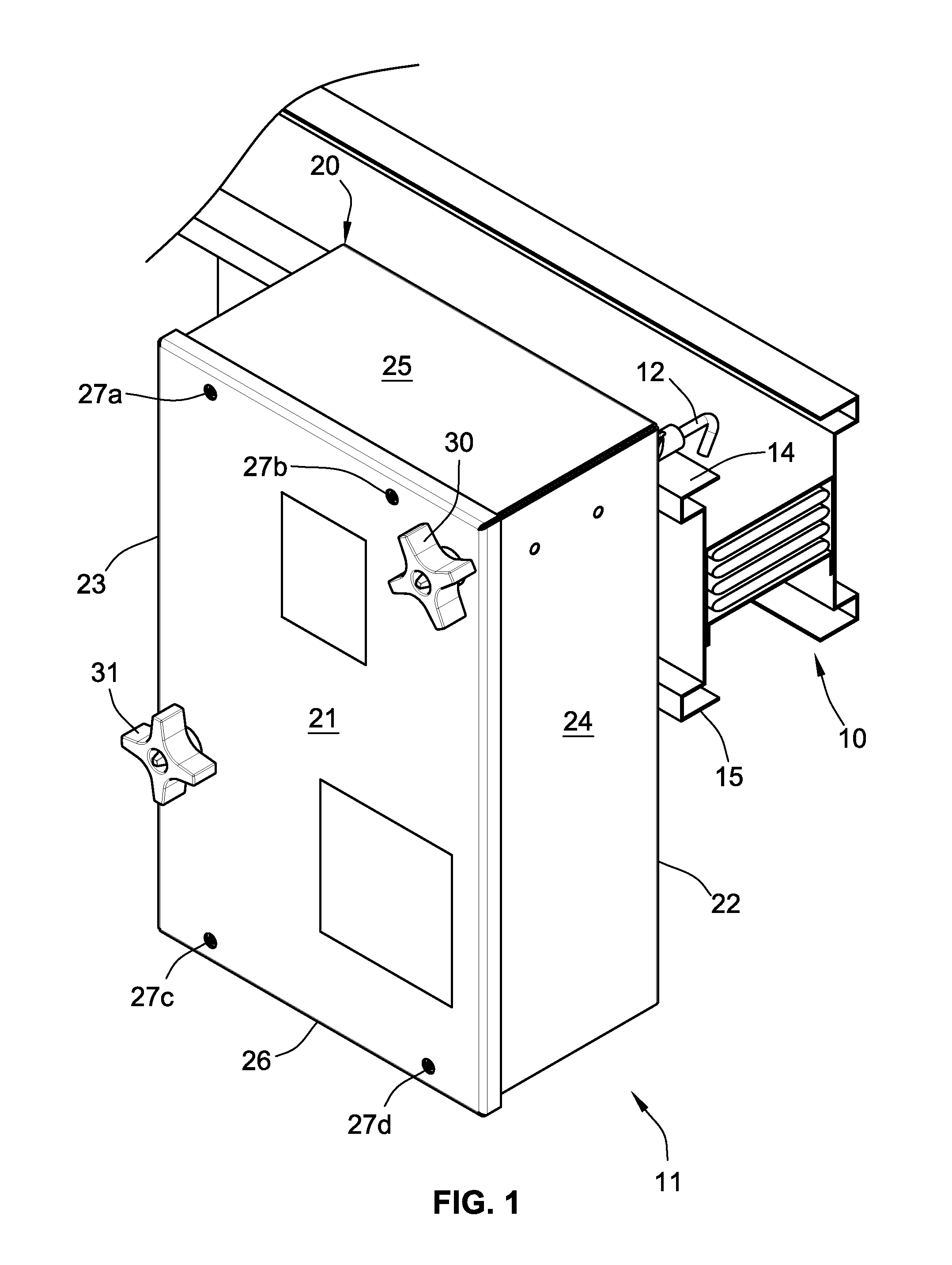 Electrical busway plug-in unit with improved restraint mechanism