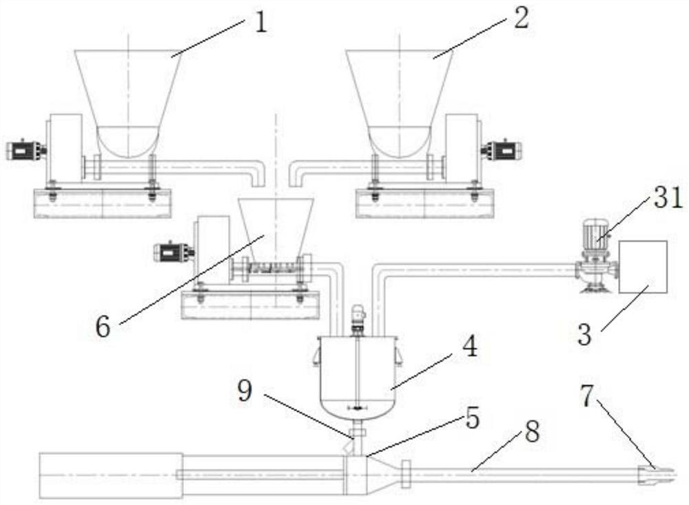 Grouting material for repairing hollowing of exterior wall facing bricks and preparation method of grouting material