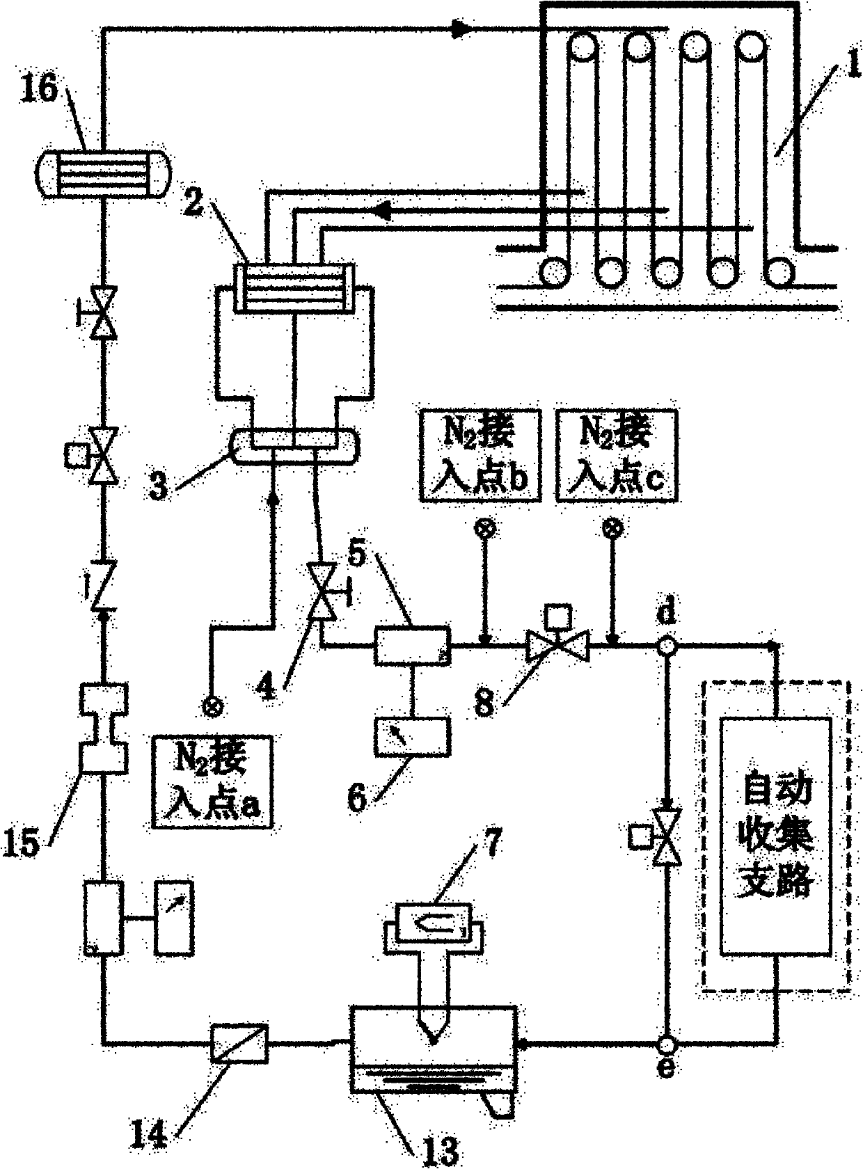 System for realizing automatic and continuous cleanness detection of multiple sample points