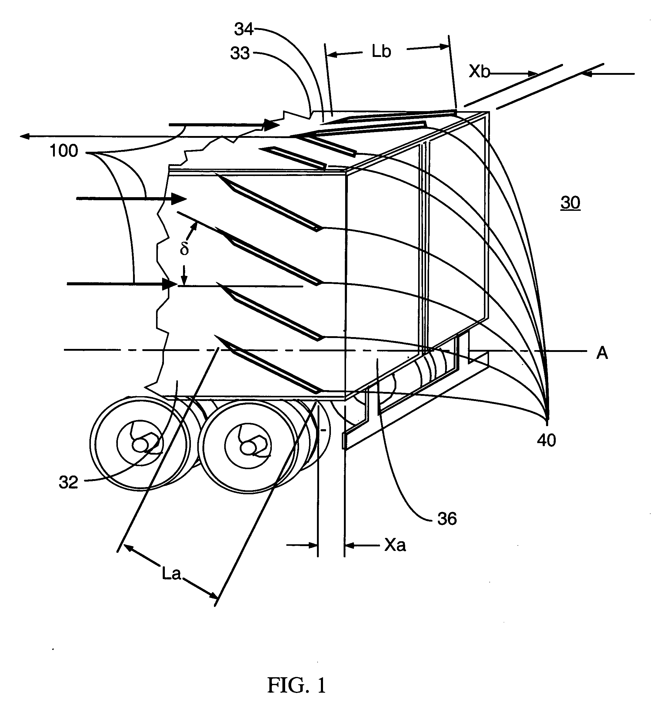 Vortex strake device and method for reducing the aerodynamic drag of ground vehicles