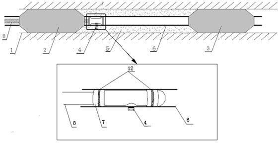 Combined hole sealing method for gas extracting and drilling delaying self-expansion capsule-paste