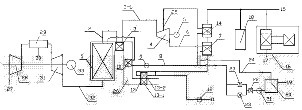 Distributed pneumatic-Rankine combined cycle combined cooling heating and power device