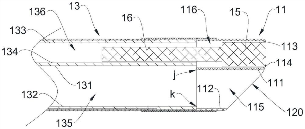 Imaging catheter, tip, catheter body and medical device