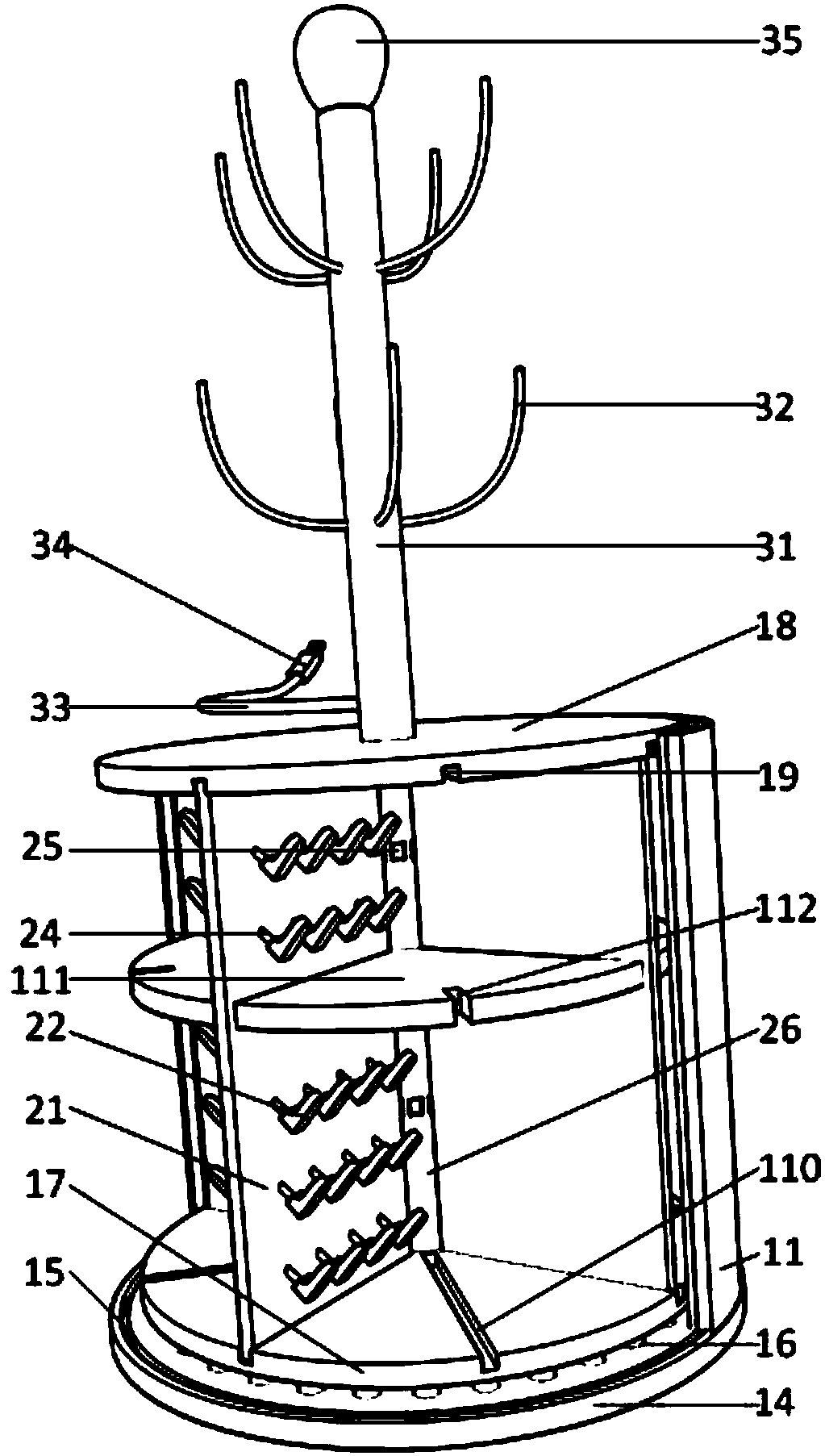 Rotatable shoe cabinet