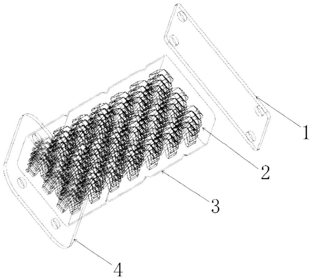 Composite material negative Poisson's ratio structure energy absorption box and design method thereof