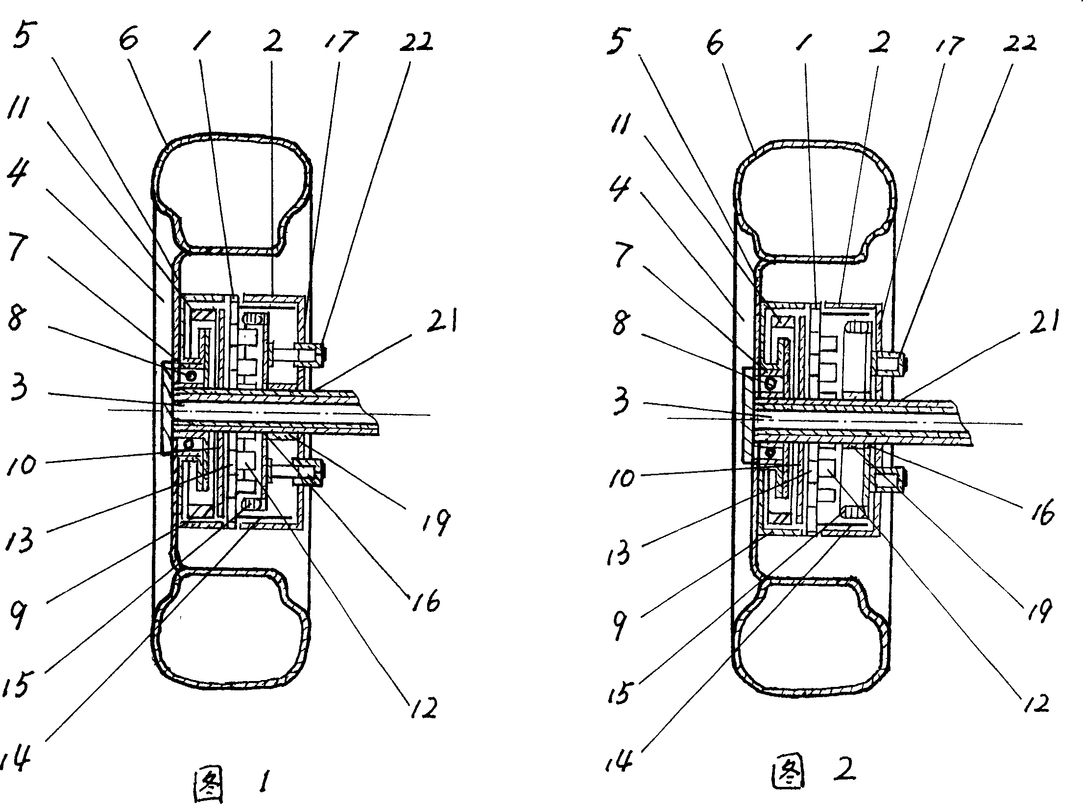 Wheel power-generating device for retractable stator