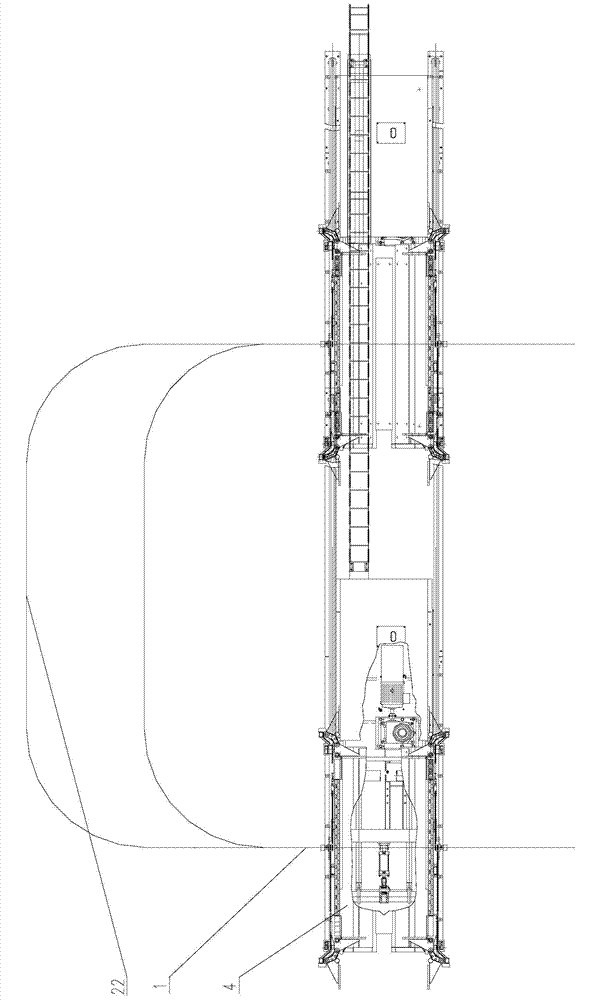 Coil drop station for p/f line transport system