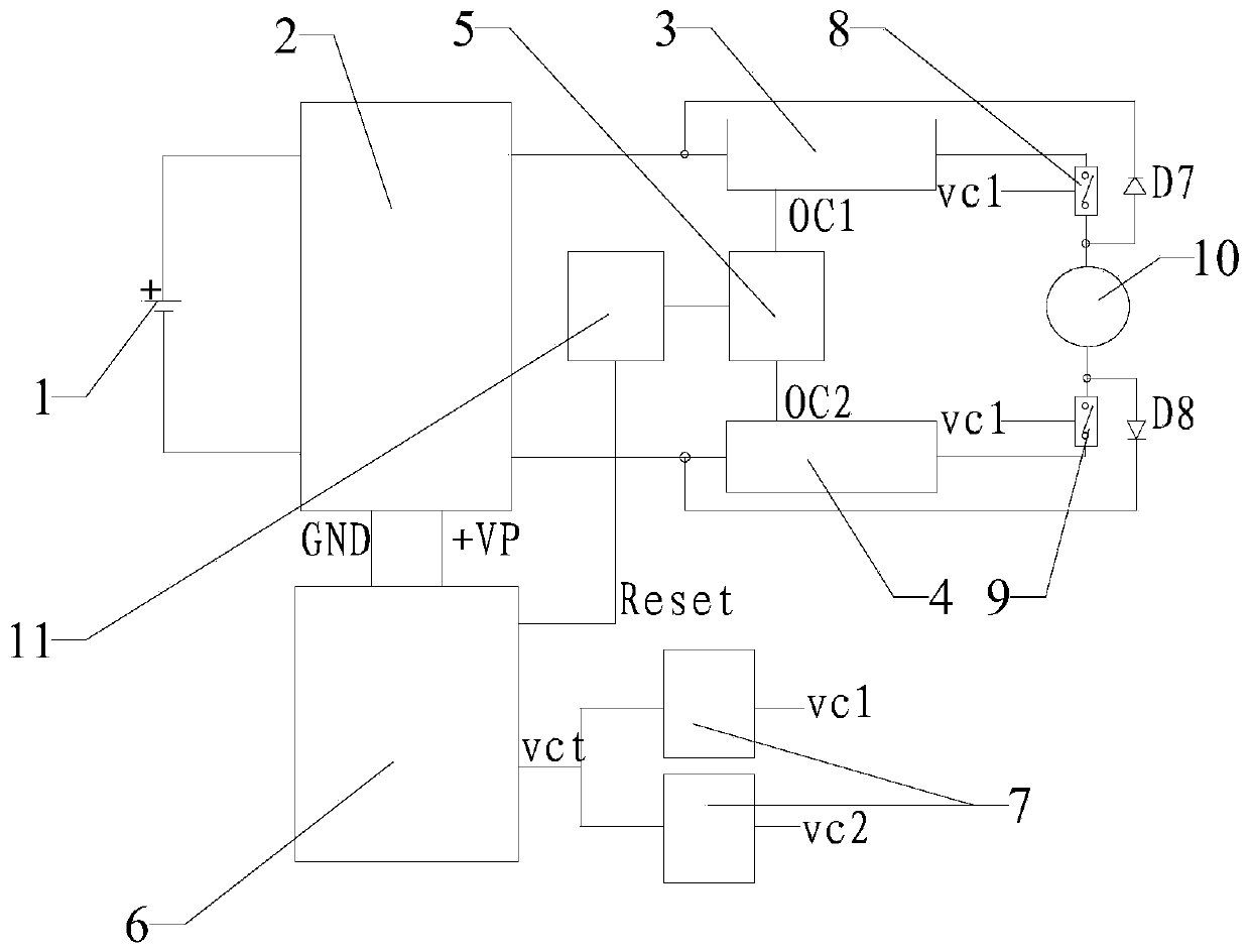 Control circuit for driving folding of automobile wing mirror base