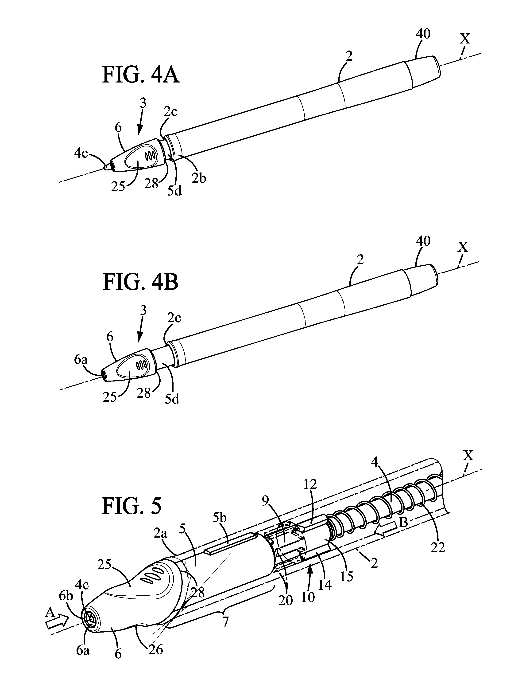 Retractable tip writing instrument with a protective sleeve