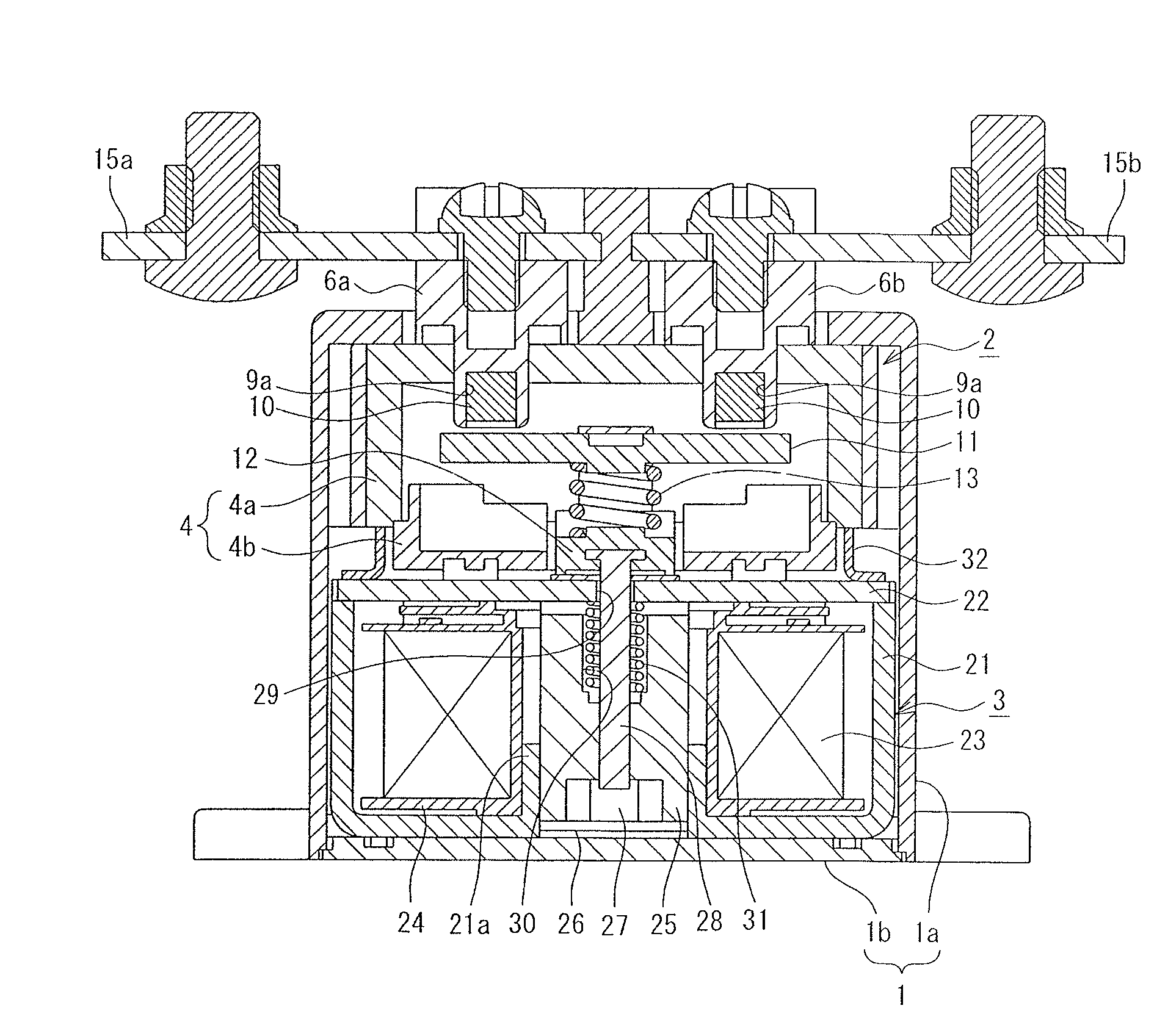 Contact device and electromagnetic switch using contact device