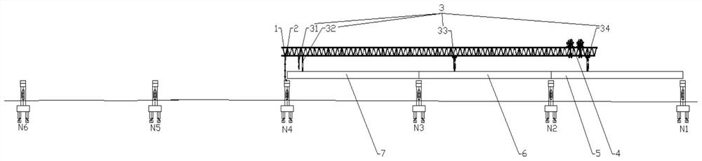 Bridge girder erection machine for overall erection construction of upper structure of large-span bridge and construction method