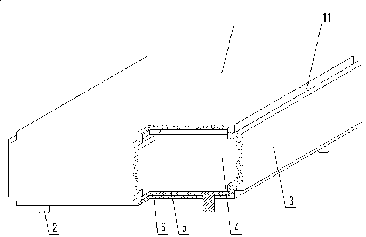 Hollow carcass for filling cast-in-situ concrete