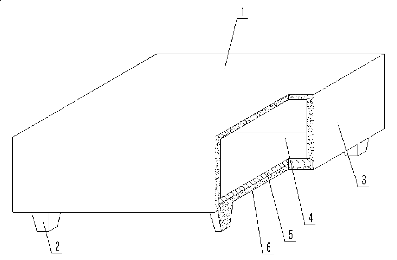 Hollow carcass for filling cast-in-situ concrete