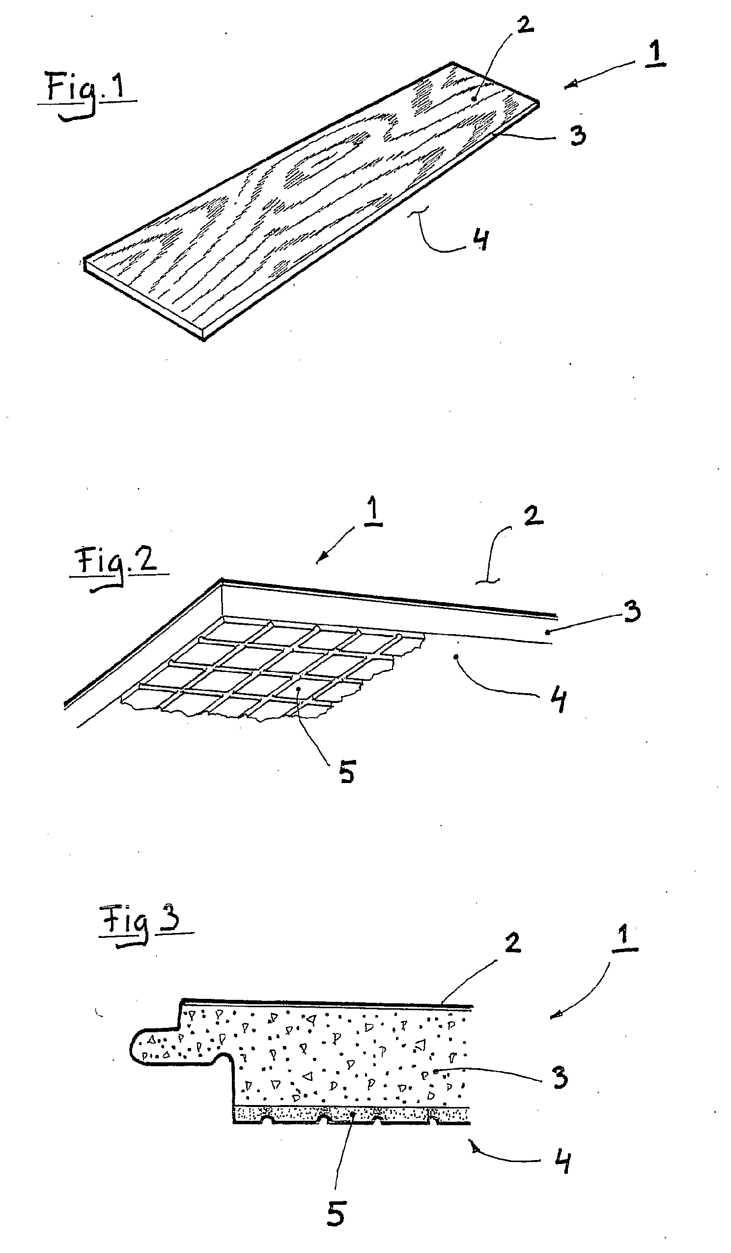 Decorative, low noise laminate equipped with a patterned balance layer formed by compression