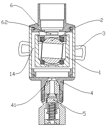 Right-angle ball valve with pressure relief function