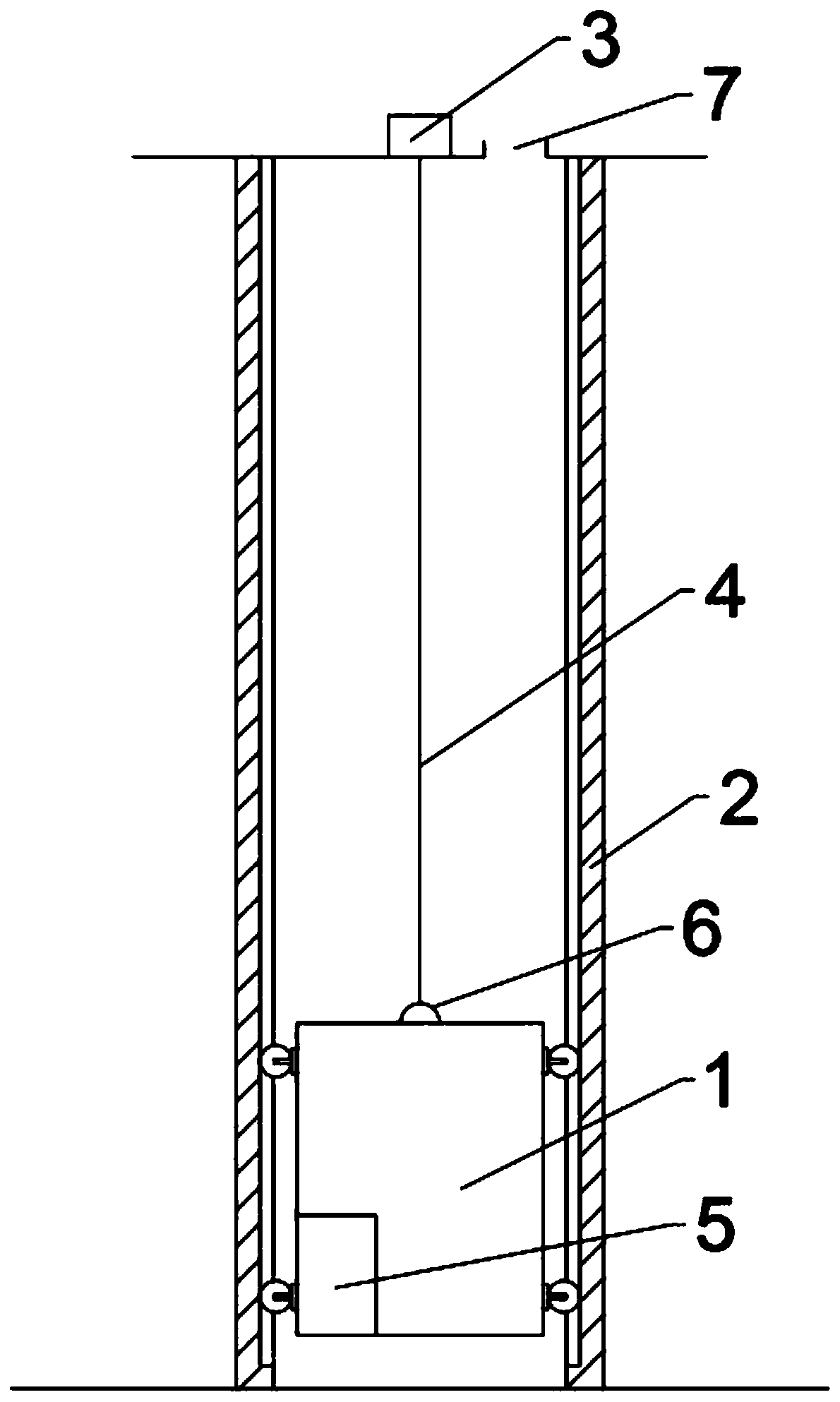 Light rail lifting cabin for wind power generation tower barrel