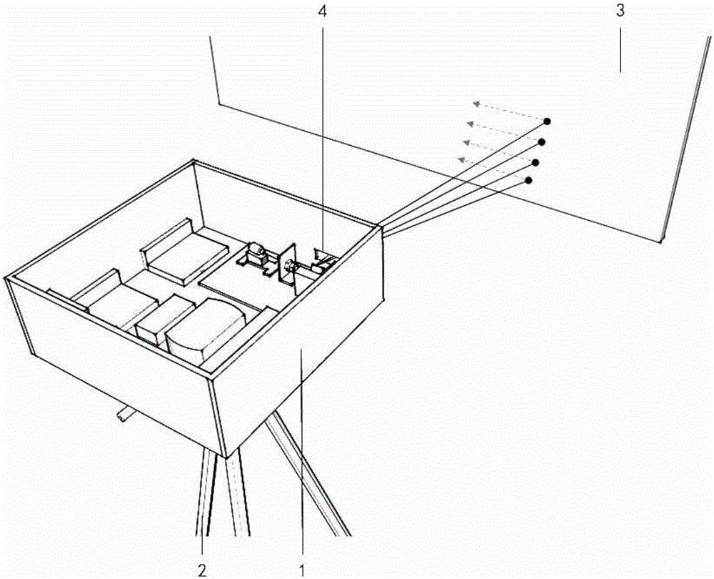 Laser projectile simulation launching device and laser projectile simulation launching control method