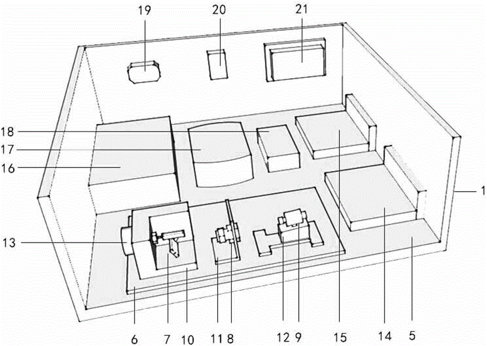 Laser projectile simulation launching device and laser projectile simulation launching control method