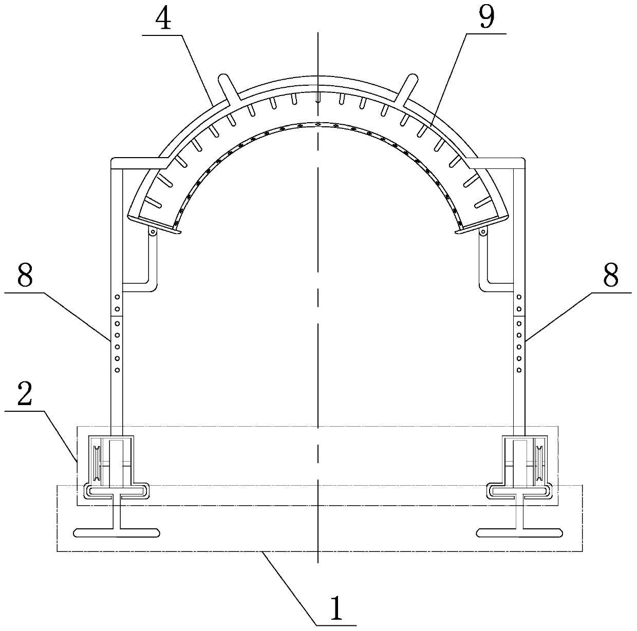 Rail-mounted picking system for tea trees