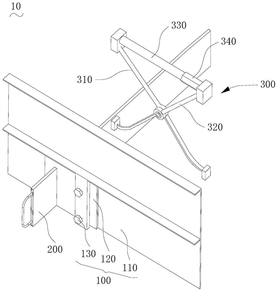 Post-cast strip pouring supporting system and post-cast strip pouring construction method