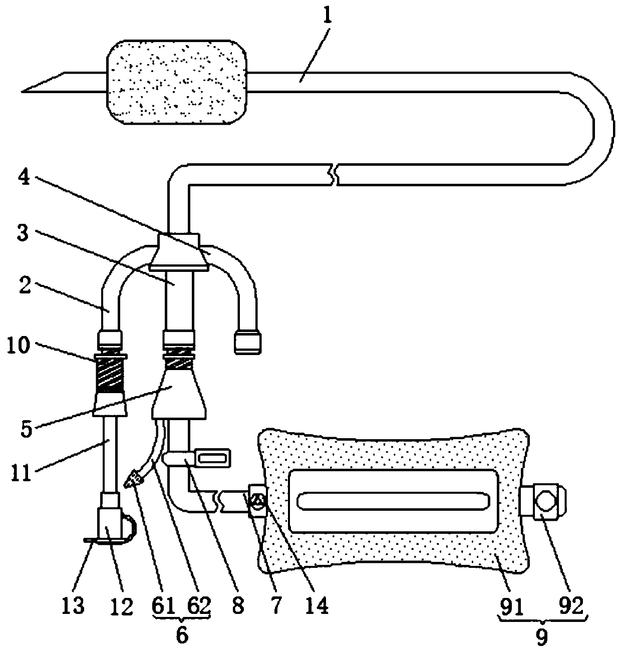 Anti-reflux urine bag applicable to double-cavity and three-cavity urinary catheter bladder irrigation