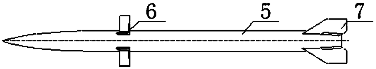 Thrown type anti-stabilizing wing mechanism for sounding rocket