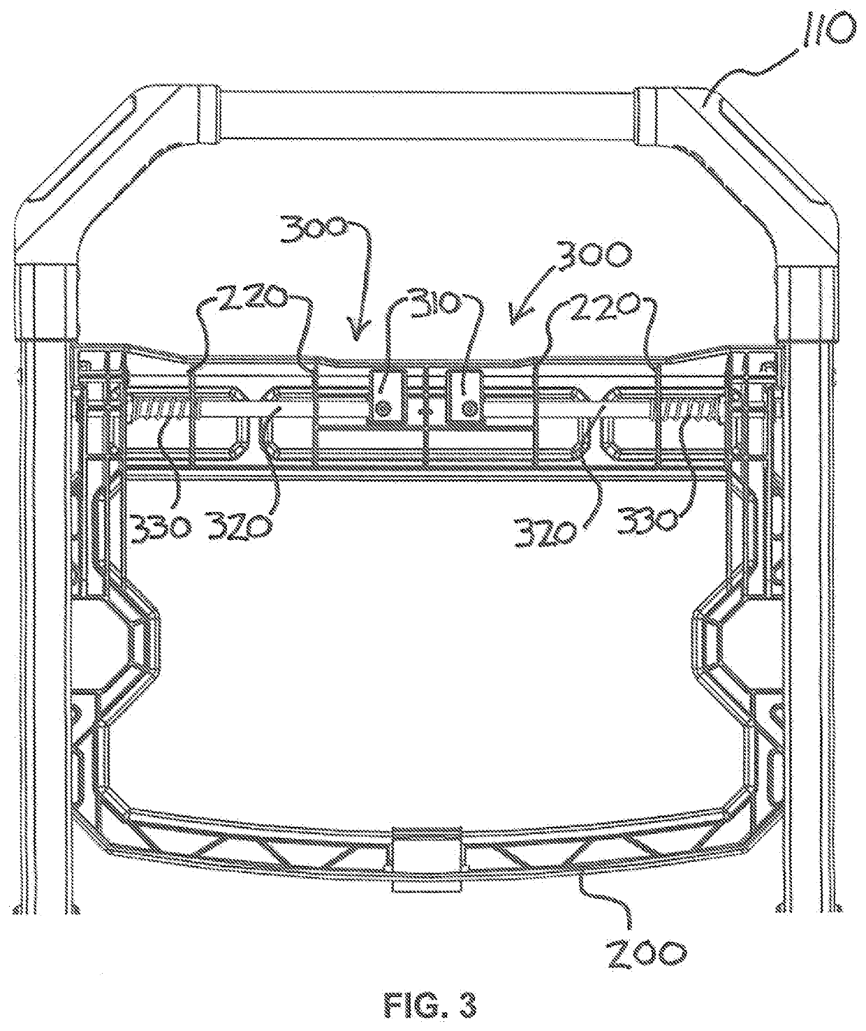 Ladder tray locking mechanism