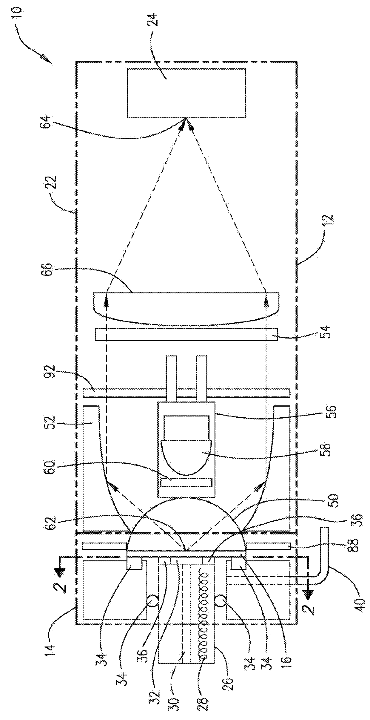 Optical emission collection and detection device and method