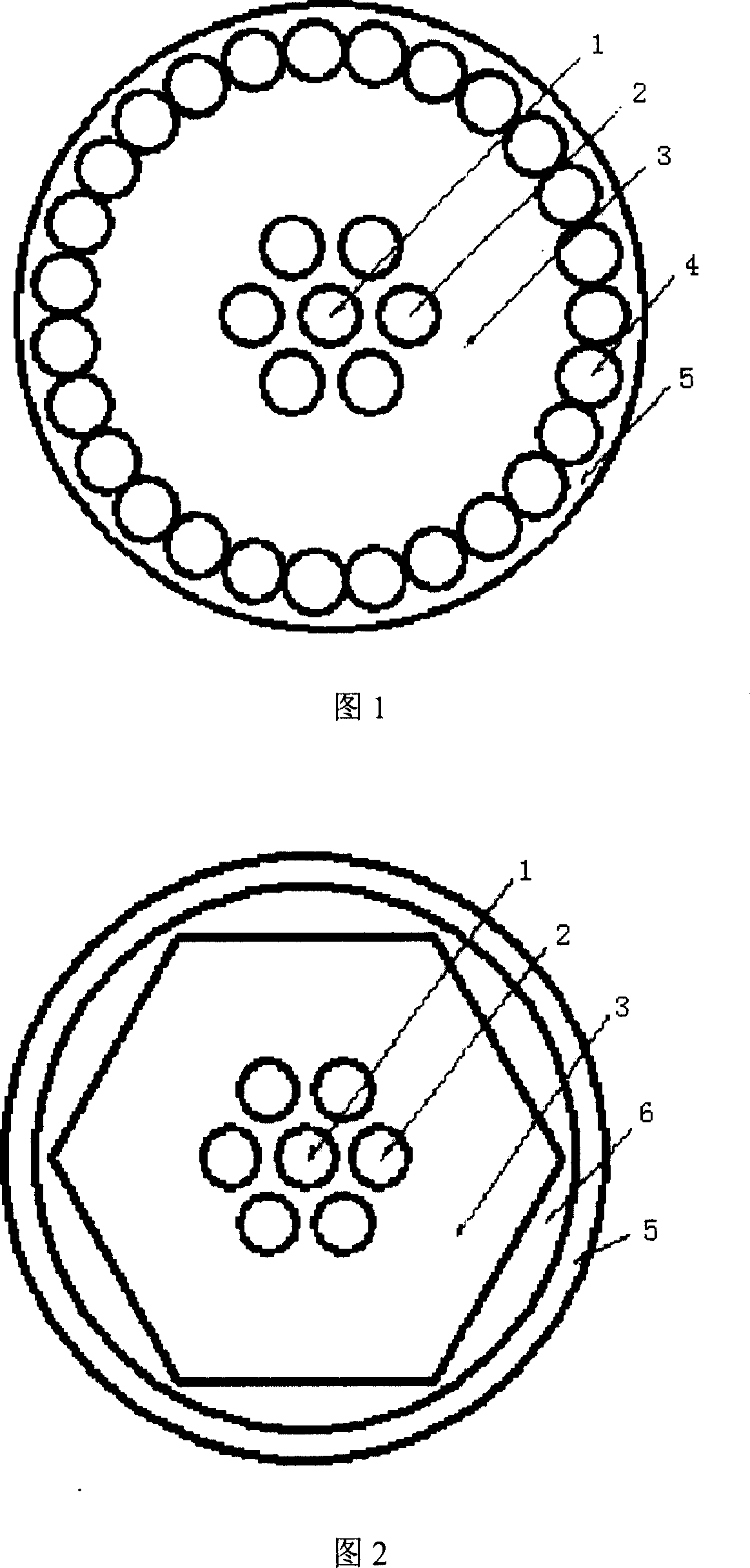 Self organizing coherent optic fiber wave guide and its producing method