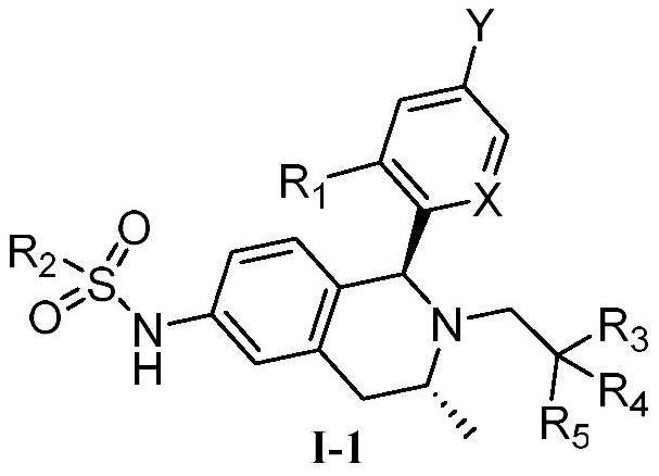 Tetrahydroisoquinoline compound used as selective estrogen receptor down-regulation agent, synthetic method and application