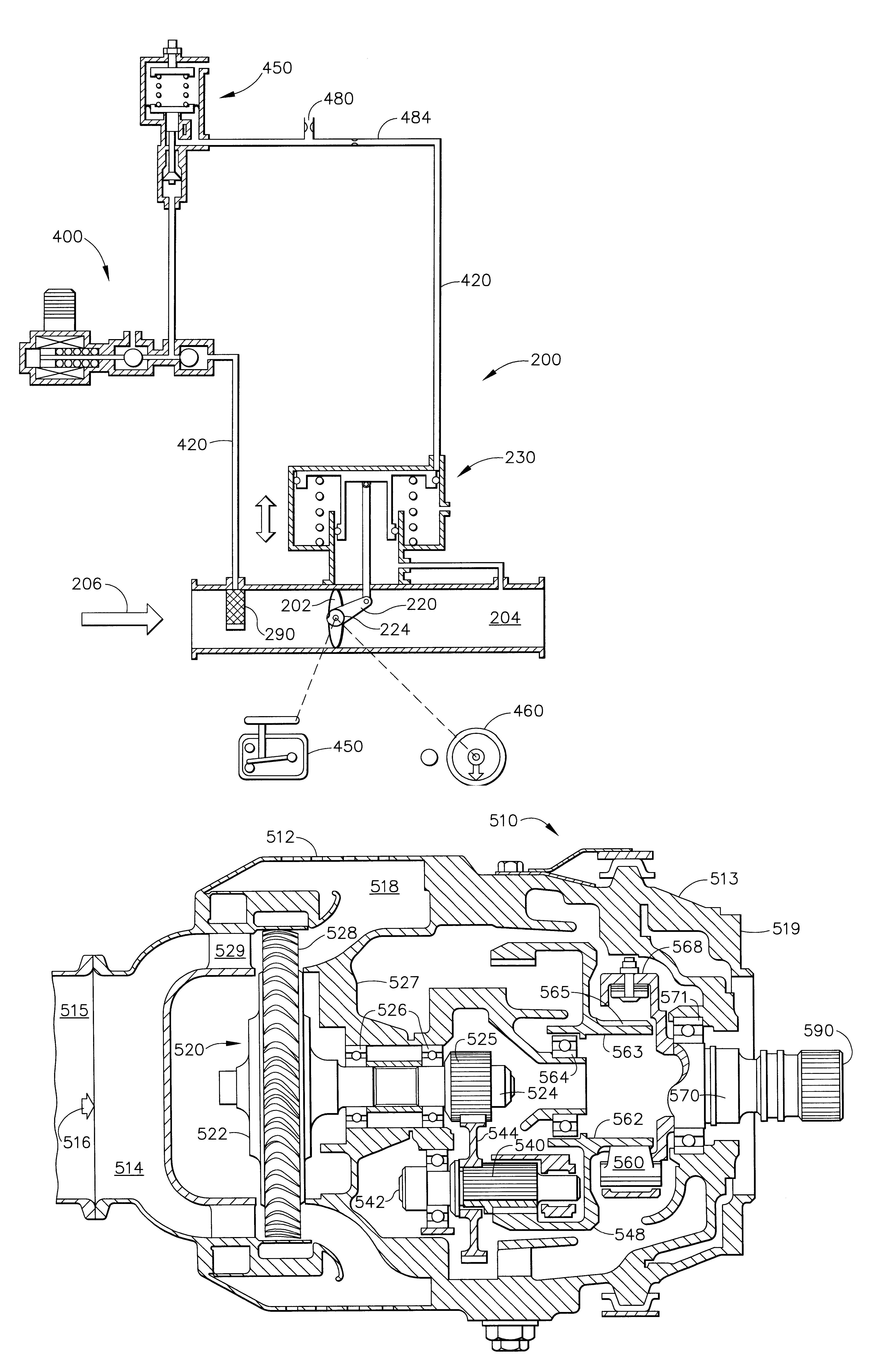 Micro volume actuator for an air turbine starter