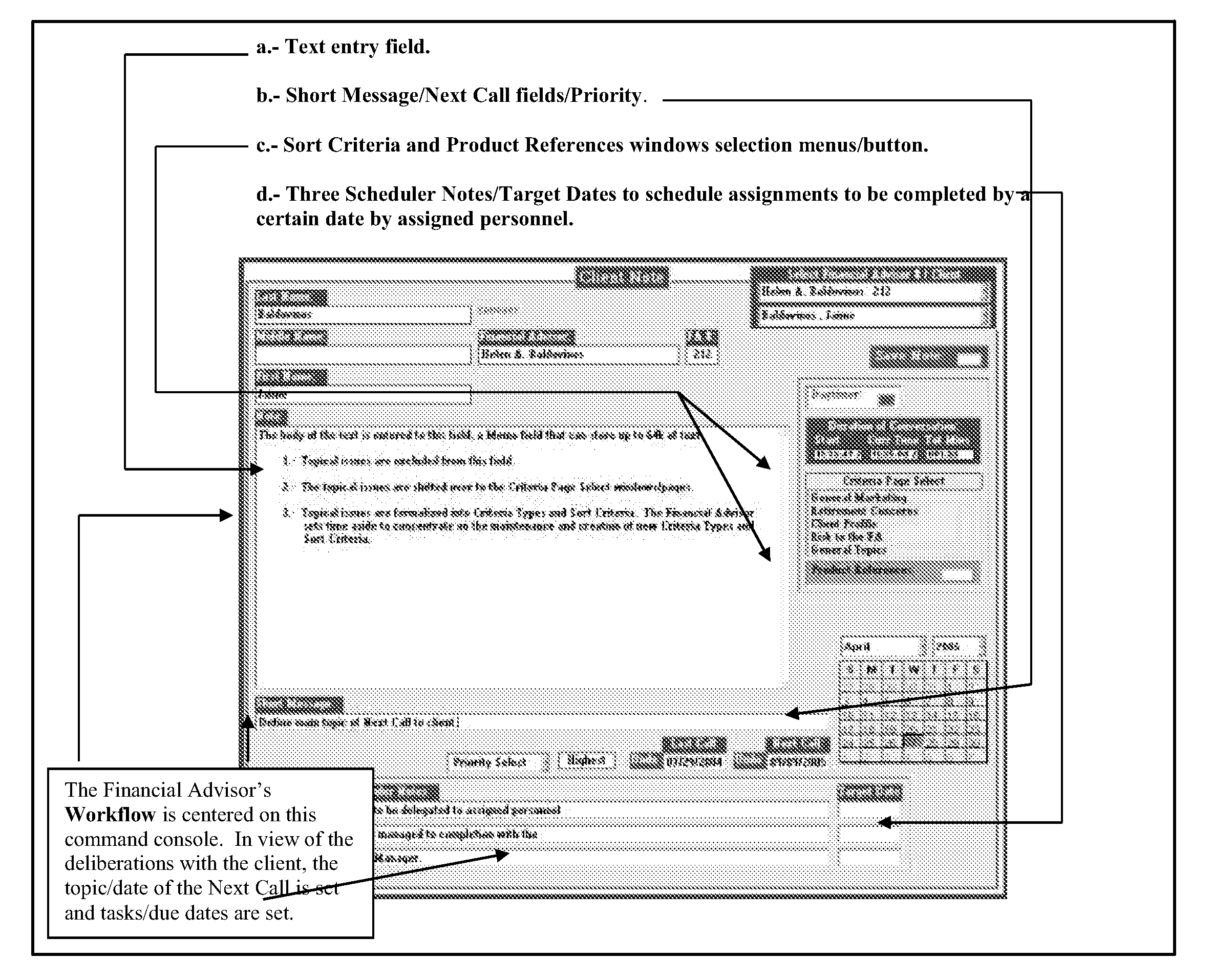 IntelligentAdvisor.TM., a contact, calendar, workflow, business method, and intelligence gathering application