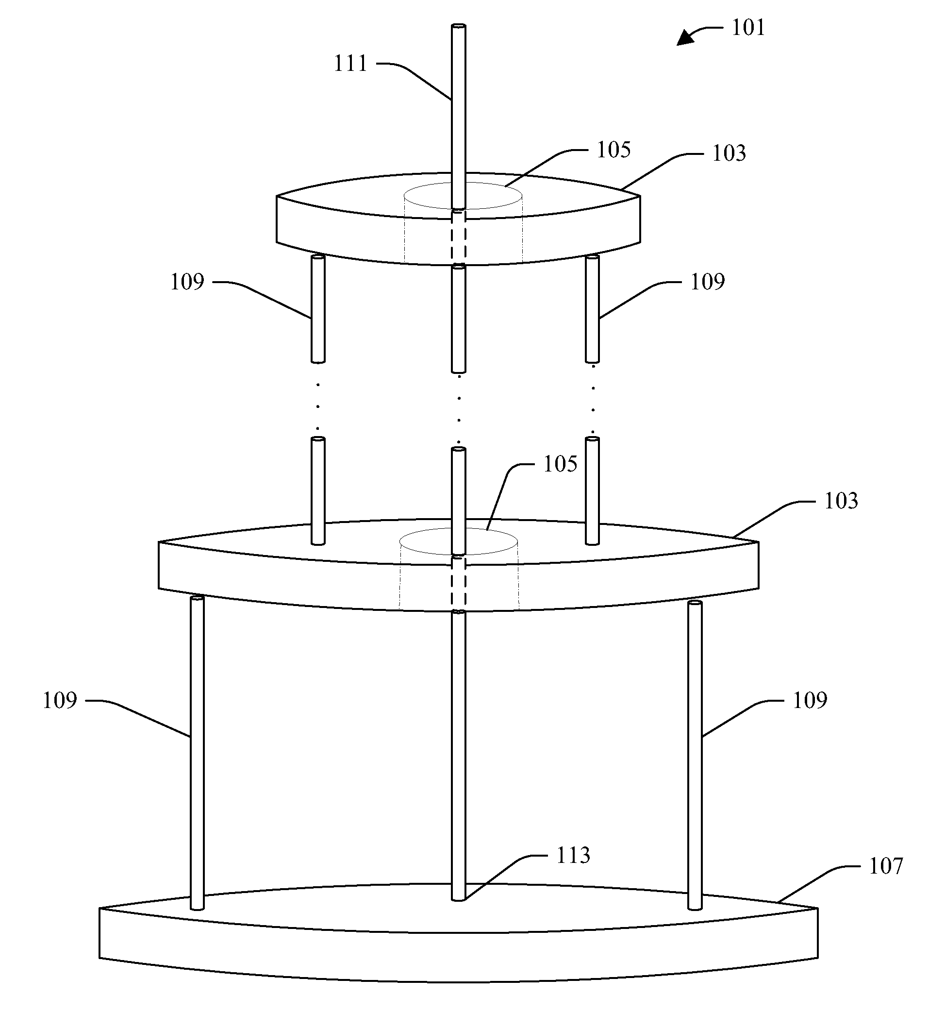 Layer cake support