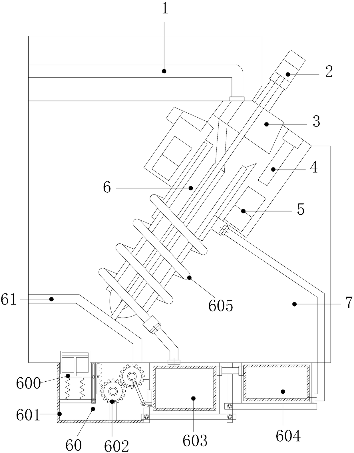 Hot-runner injection mould device for inclined pouring gate