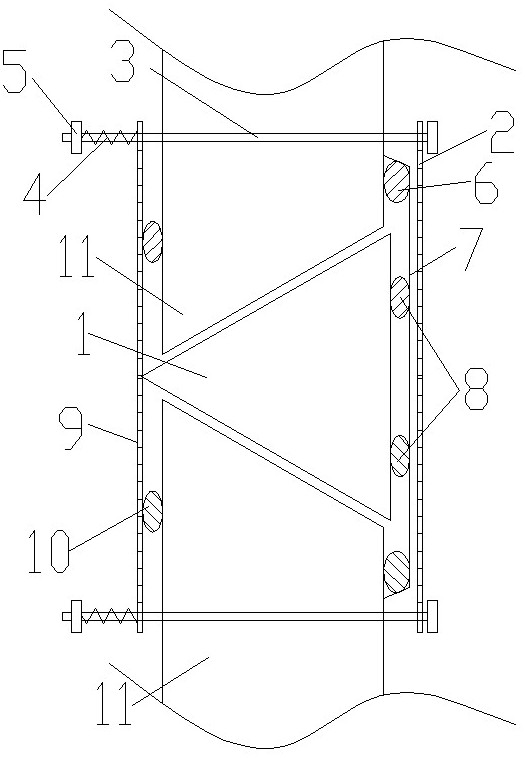 Longitudinal dynamic waterproof structure of underground pipe gallery and construction method thereof