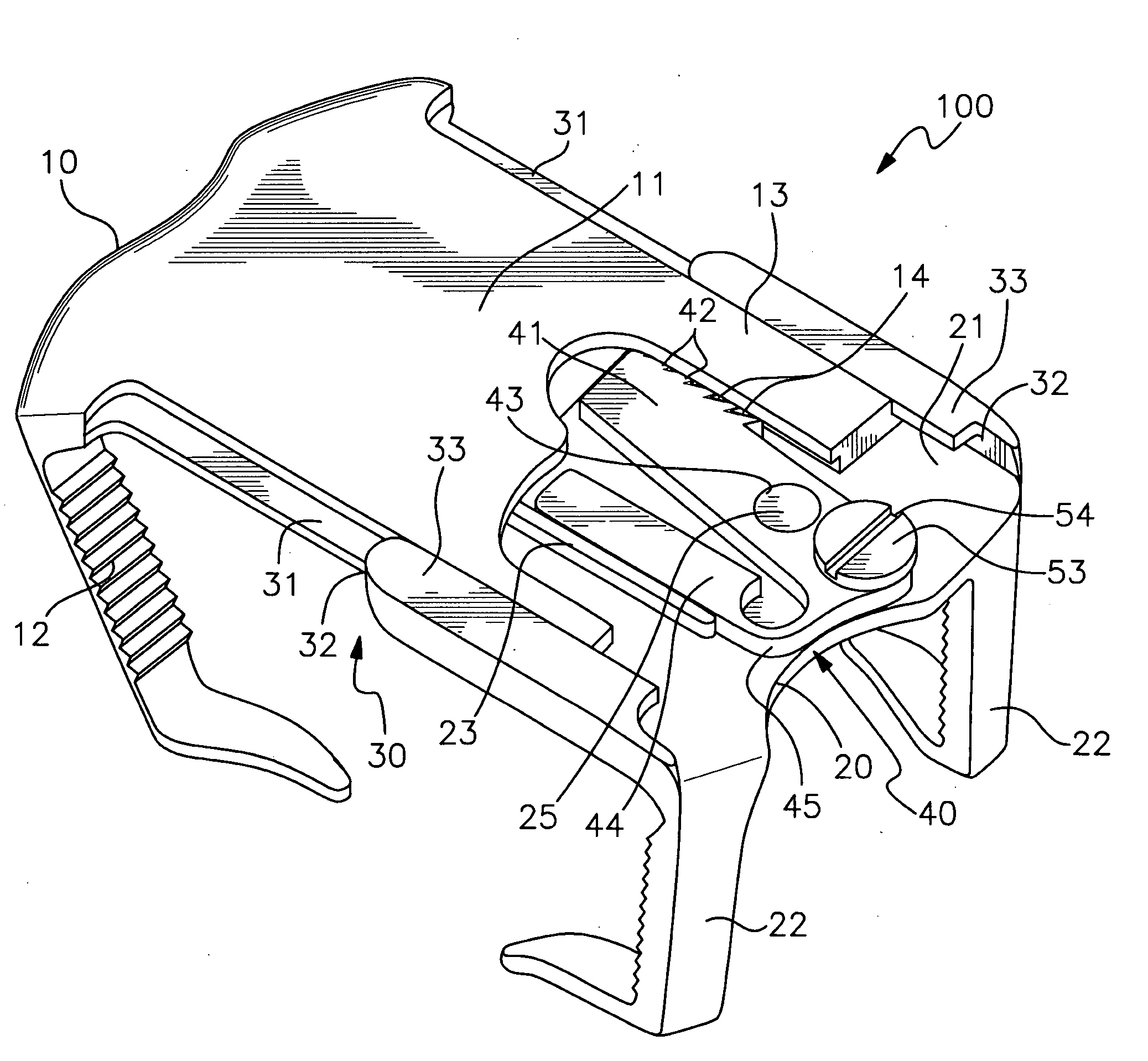 Lock and release mechanism for a sternal clamp