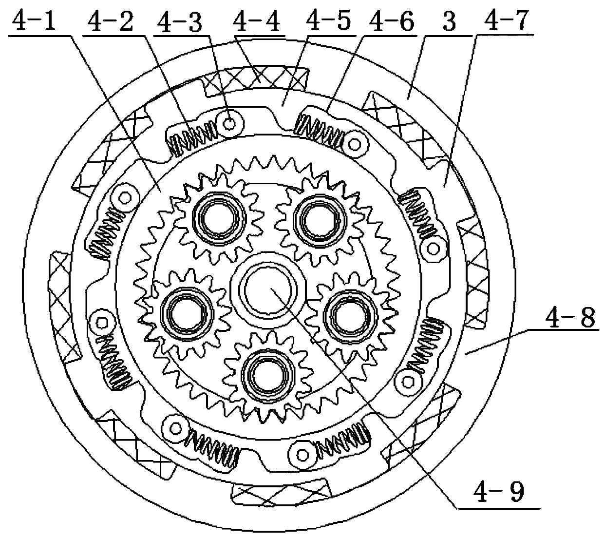 A compact internal combustion engine starter with external electromagnetic switch