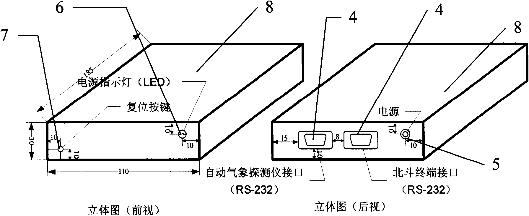 Beidou satellite automatic sending system of meteorological data