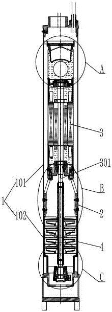 Novel high-lift built-in type submerged pump