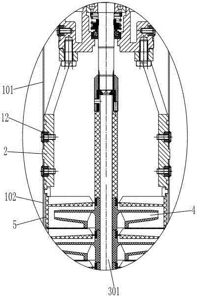 Novel high-lift built-in type submerged pump