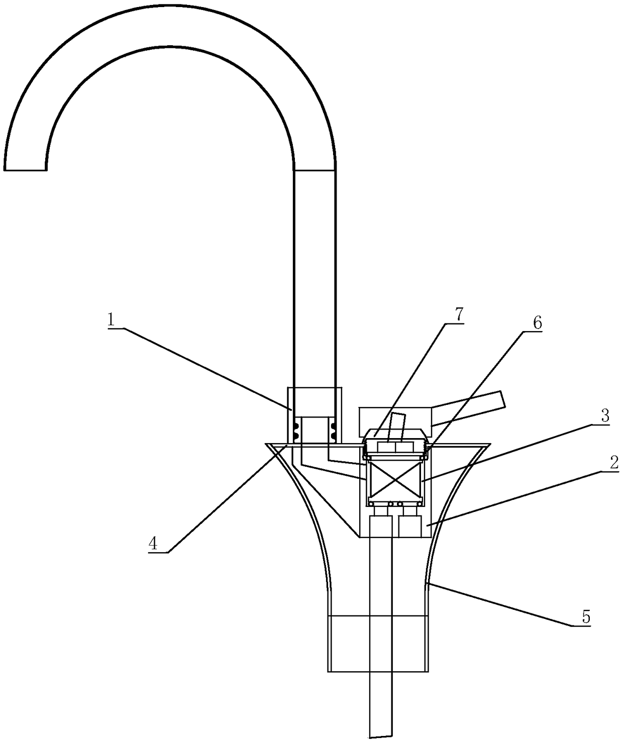 Novel kitchen sink water faucet