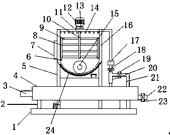 Pigsty feeding device with automatic cleaning function for animal husbandry