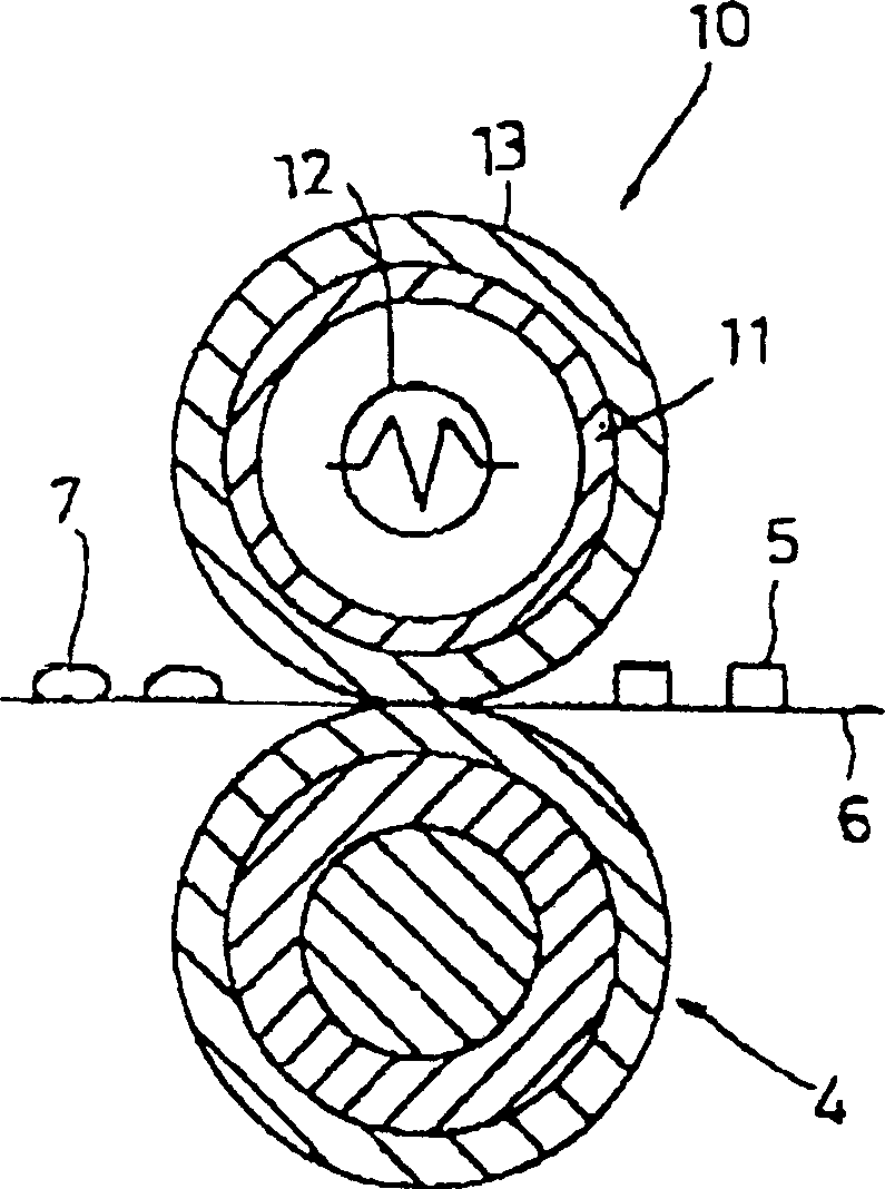 Picture fixation device and circulation film for picture fixation