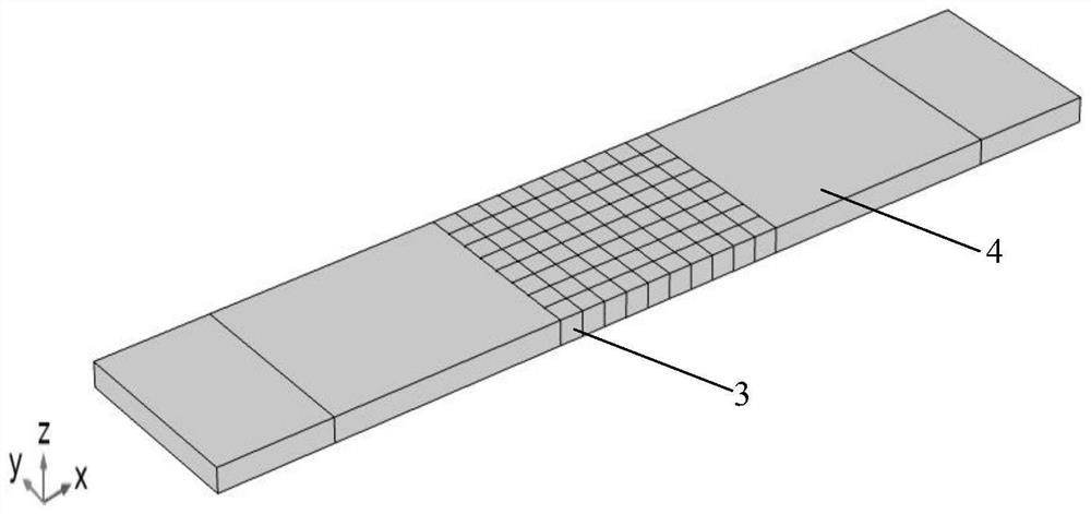 Wave barrier structure with low-frequency ultra-wide attenuation domain and manufacturing method