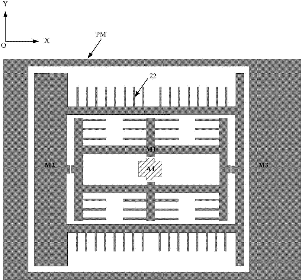 Three-axis capacitive accelerometer