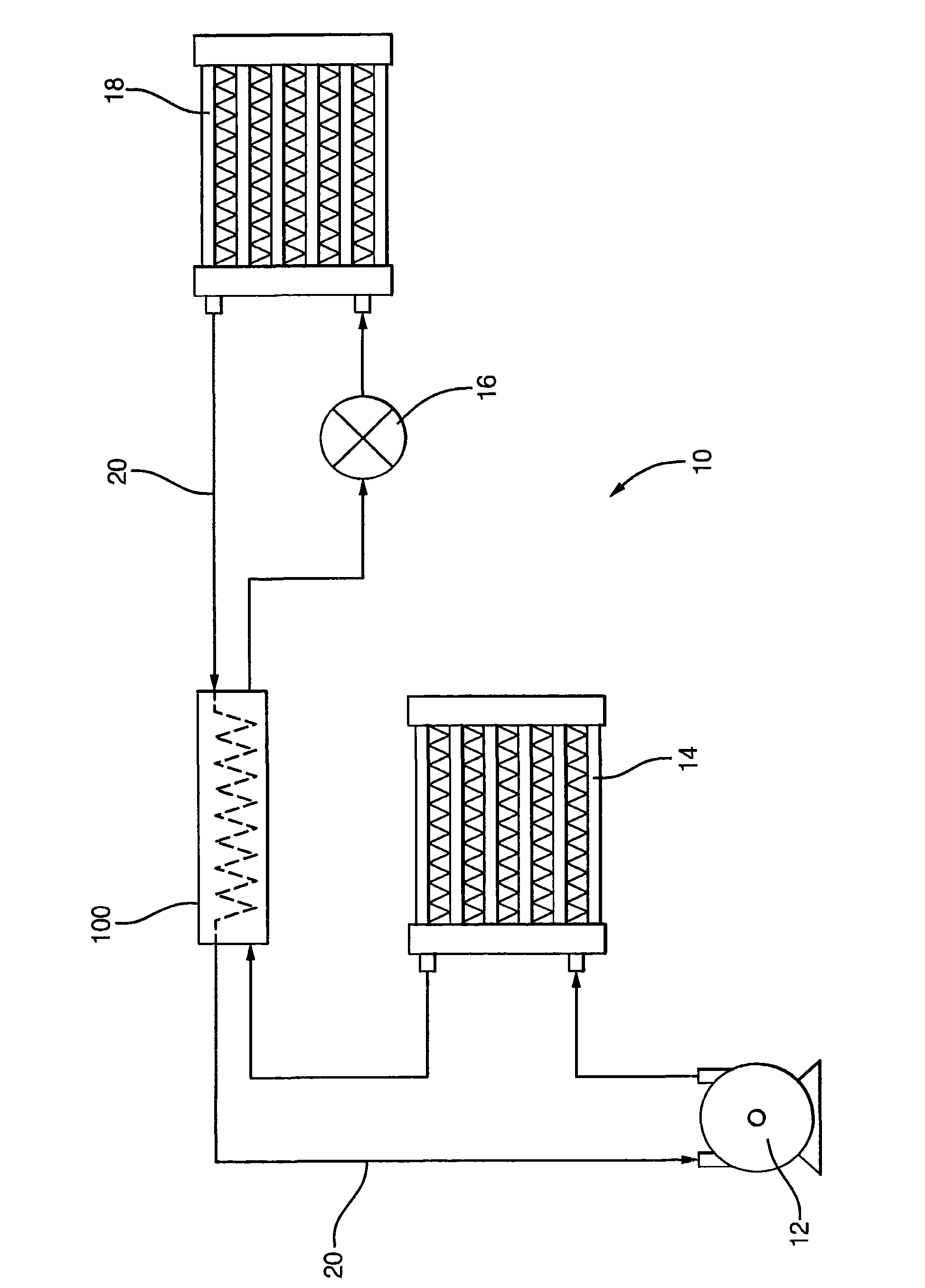 Internal heat exchanger assembly