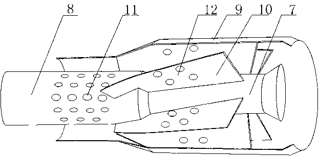 Vortex exhaust structure of automobile engine