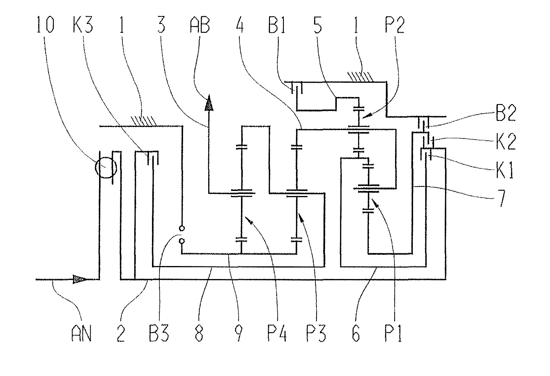 Planetary gear type multi-stage transmission