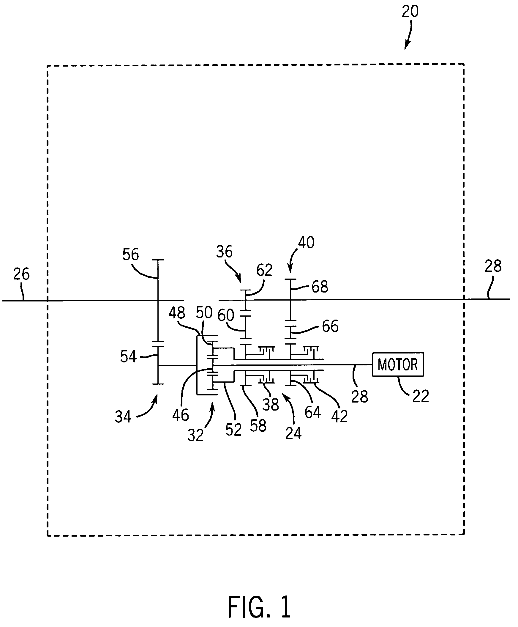 Power splitting vehicle drive system